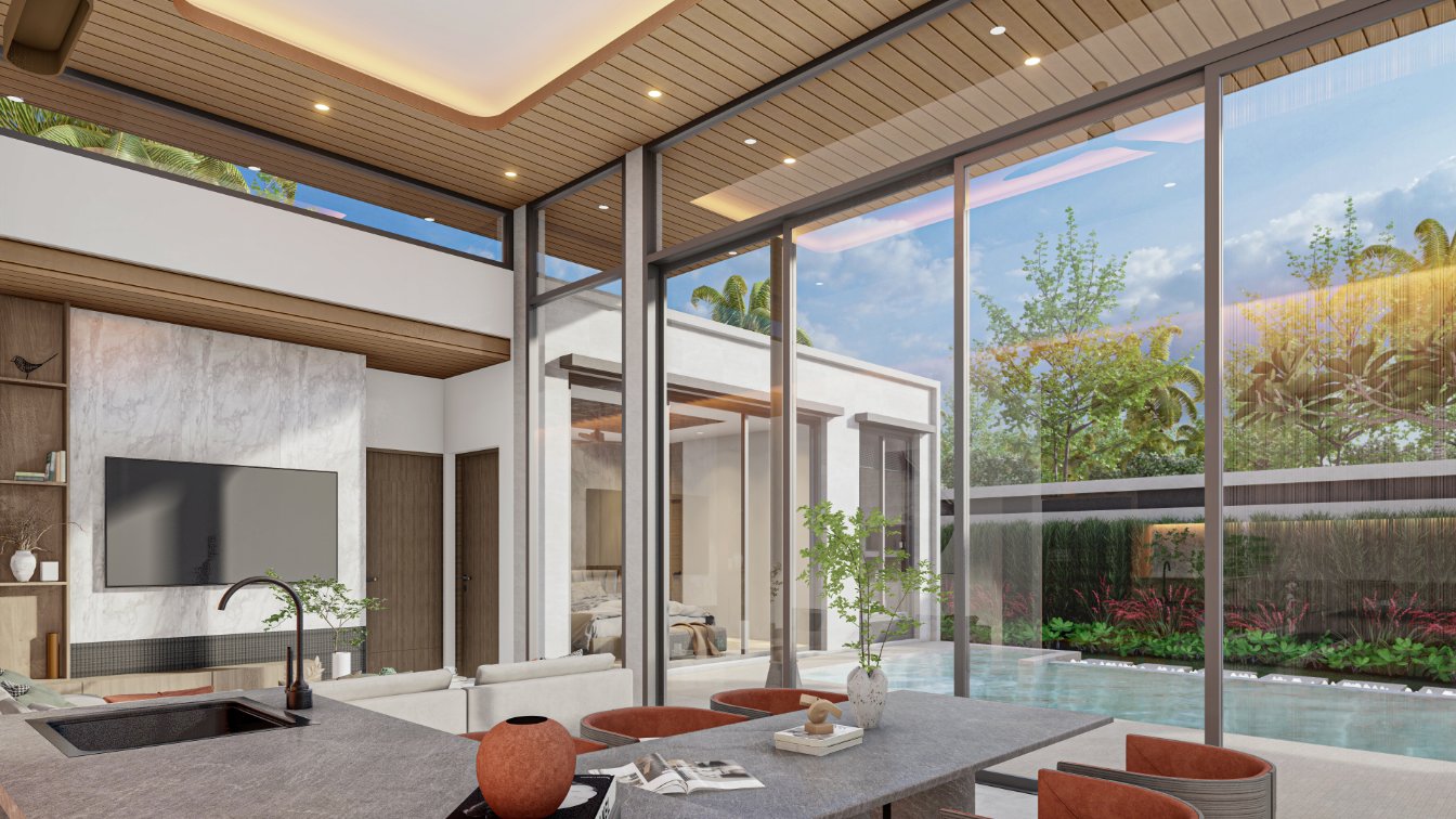 Mouana Residence Ko Kaeo — living room with TV